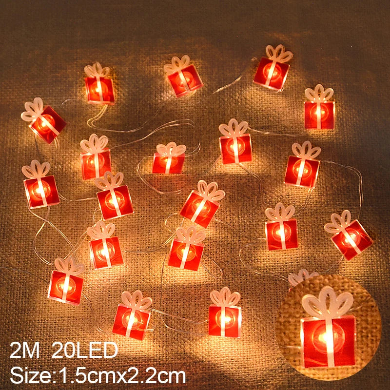 JollyGlow™ Santa String Lights Merry & Bright Holiday Charm