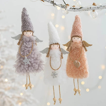 Nordic Angel Ornaments – Soft Pastel Christmas Decor