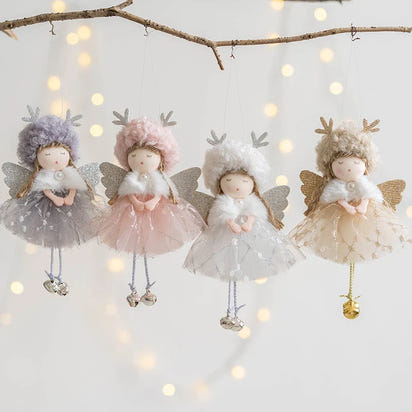 Nordic Angel Ornaments – Soft Pastel Christmas Decor