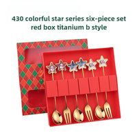 Christmas Cutlery Gift Set – Festive Gold Forks & Spoons