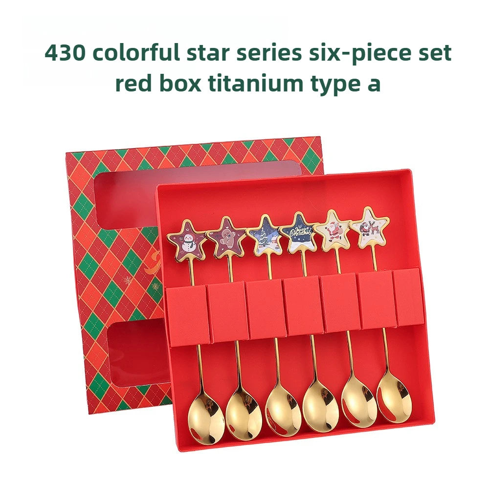 Christmas Cutlery Gift Set – Festive Gold Forks & Spoons