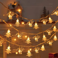 FrostGlow™ Christmas String Lights – Snowflake & Tree Edition