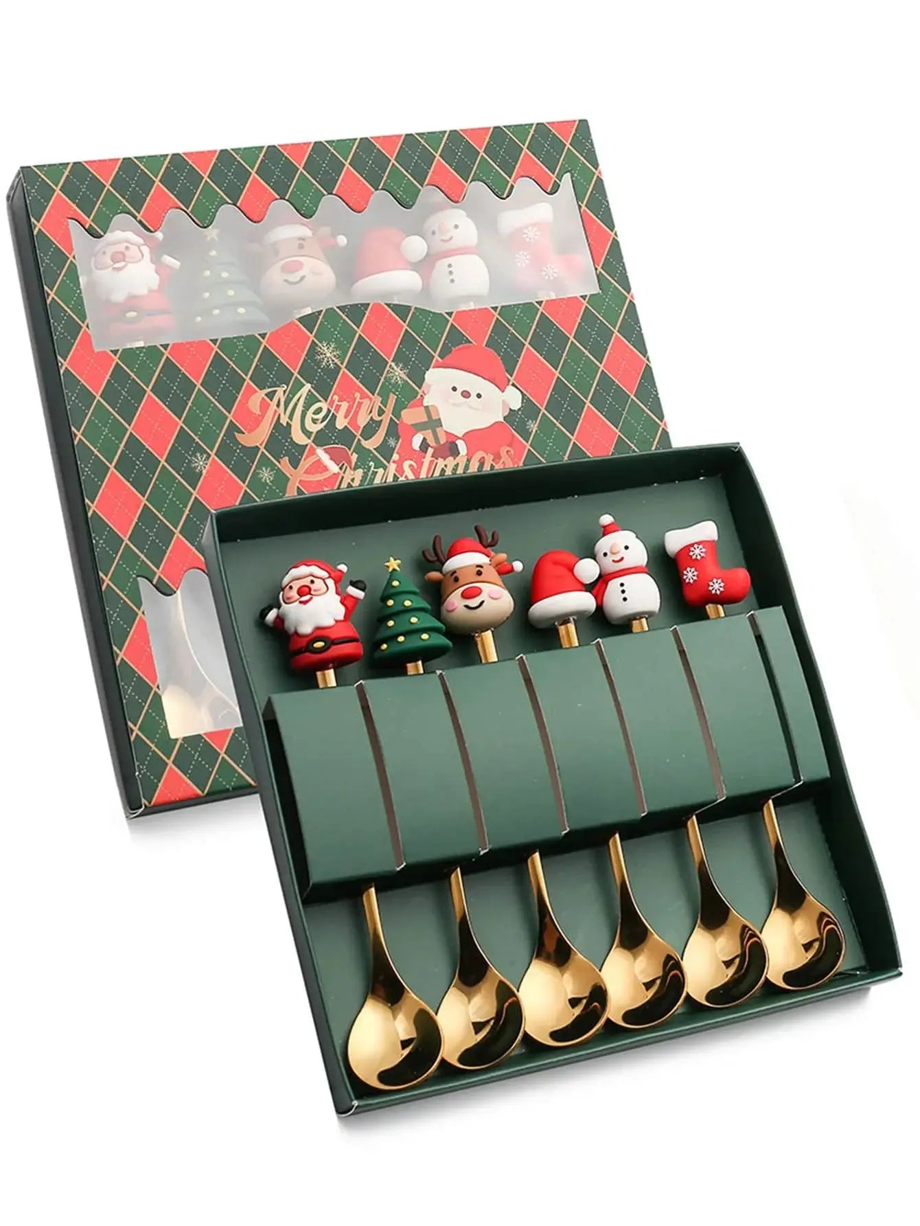 Christmas Cutlery Gift Set – Festive Gold Forks & Spoons