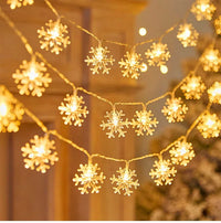 FrostGlow™ Christmas String Lights – Snowflake & Tree Edition