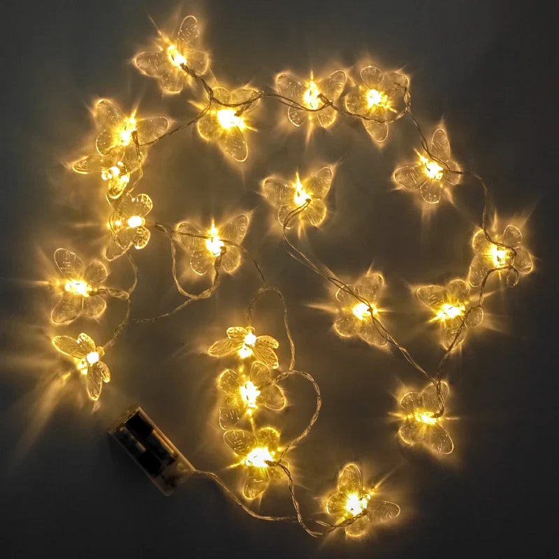 FrostGlow™ Christmas String Lights – Snowflake & Tree Edition