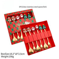 Christmas Cutlery Gift Set – Festive Gold Forks & Spoons