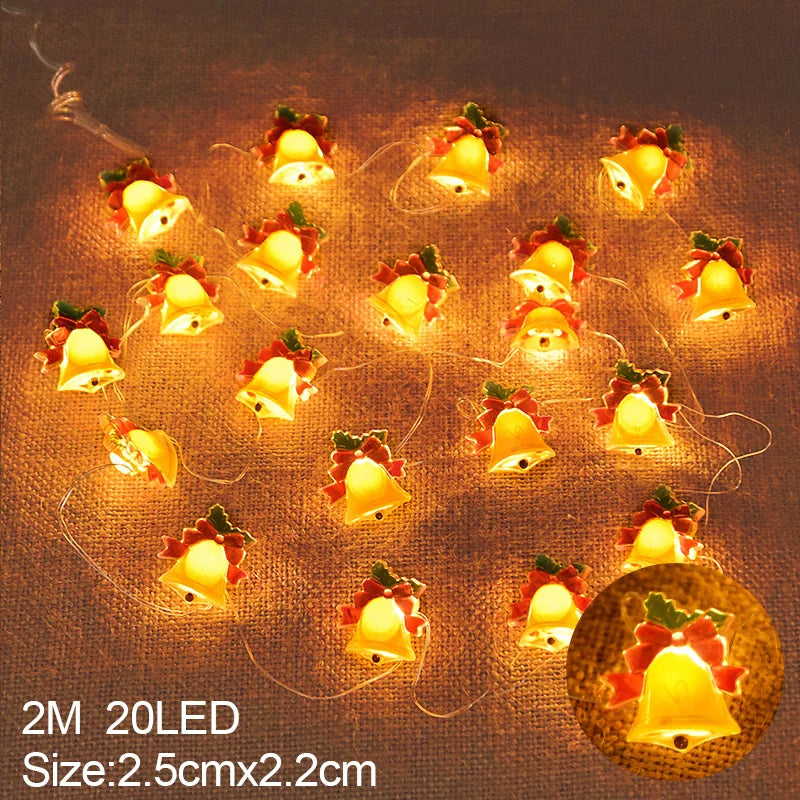 JollyGlow™ Santa String Lights Merry & Bright Holiday Charm