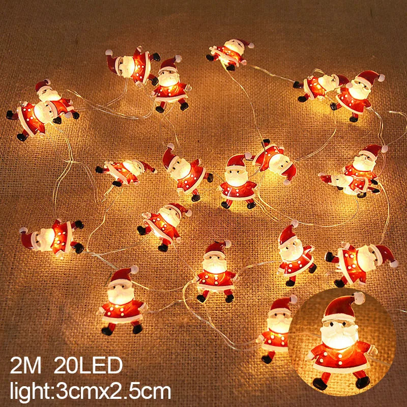 JollyGlow™ Santa String Lights Merry & Bright Holiday Charm