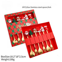 Christmas Cutlery Gift Set – Festive Gold Forks & Spoons