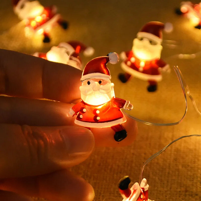 JollyGlow™ Santa String Lights Merry & Bright Holiday Charm