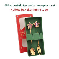 Christmas Cutlery Gift Set – Festive Gold Forks & Spoons