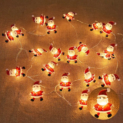 JollyGlow™ Santa String Lights Merry & Bright Holiday Charm